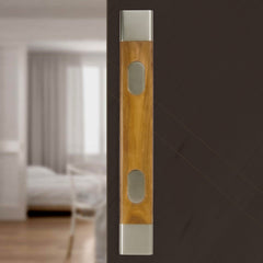 Plantex Heavy Duty Main Door Handle/14 inch Door Handle for Main Door/Pull Push Door Handle for Glass/Wooden Door with Satin and Wood Finish - Pack of 1-5