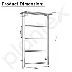 Plantex /304 Grade Stainless Steel Electric Heated Towel Rail for Bathroom/4-Bar Wall Mounted Towel WarmerTowel Bar/Fast Heating & Rust Proof - (Chrome, 900mm X 500 X 250mm)-5