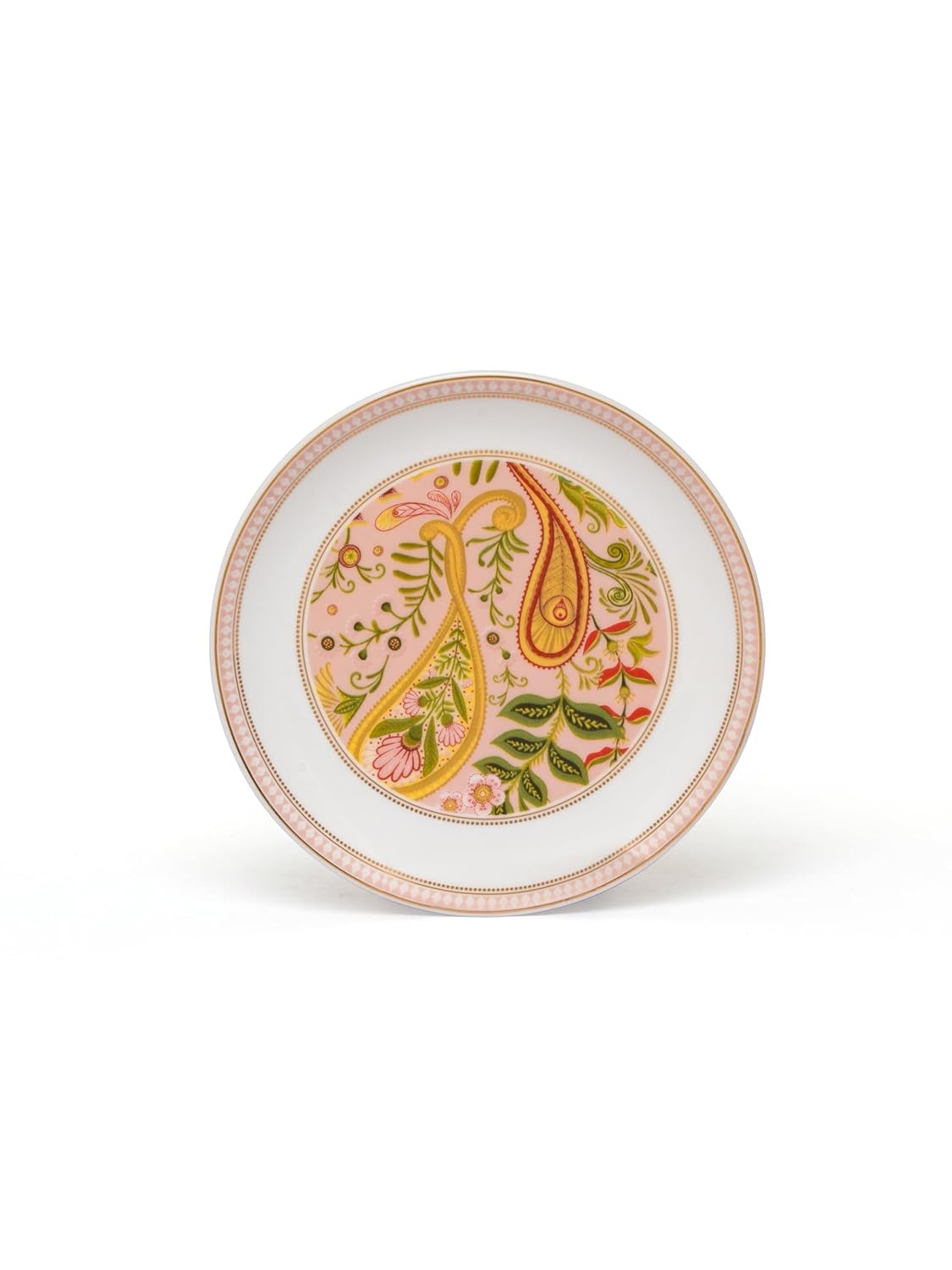 Clay Craft Fine Ceramic Dinner Set of 34 Pcs - Urmi Fiesta (Peach), for Family of 6, Dinner Set Ceramic, Crockery Set, Dining Set for Dinner, Crockery Set for Gift, Kitchen Set for Home