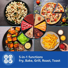 PHILIPS Air Fryer NA231/00 with touch panel, uses up to 90% less fat, 1700W, 6.2 Liter, with Rapid Air Technology (Black),Cooking window, Extra Large