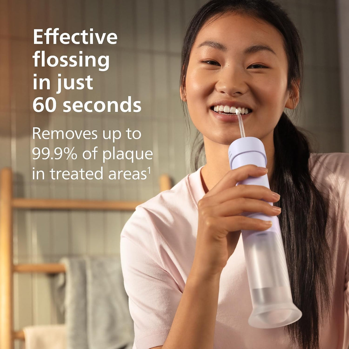 Philips Sonicare Compact Flosser 1000, Portable Water Flosser with 3 Flossing Modes (HX3333/23)