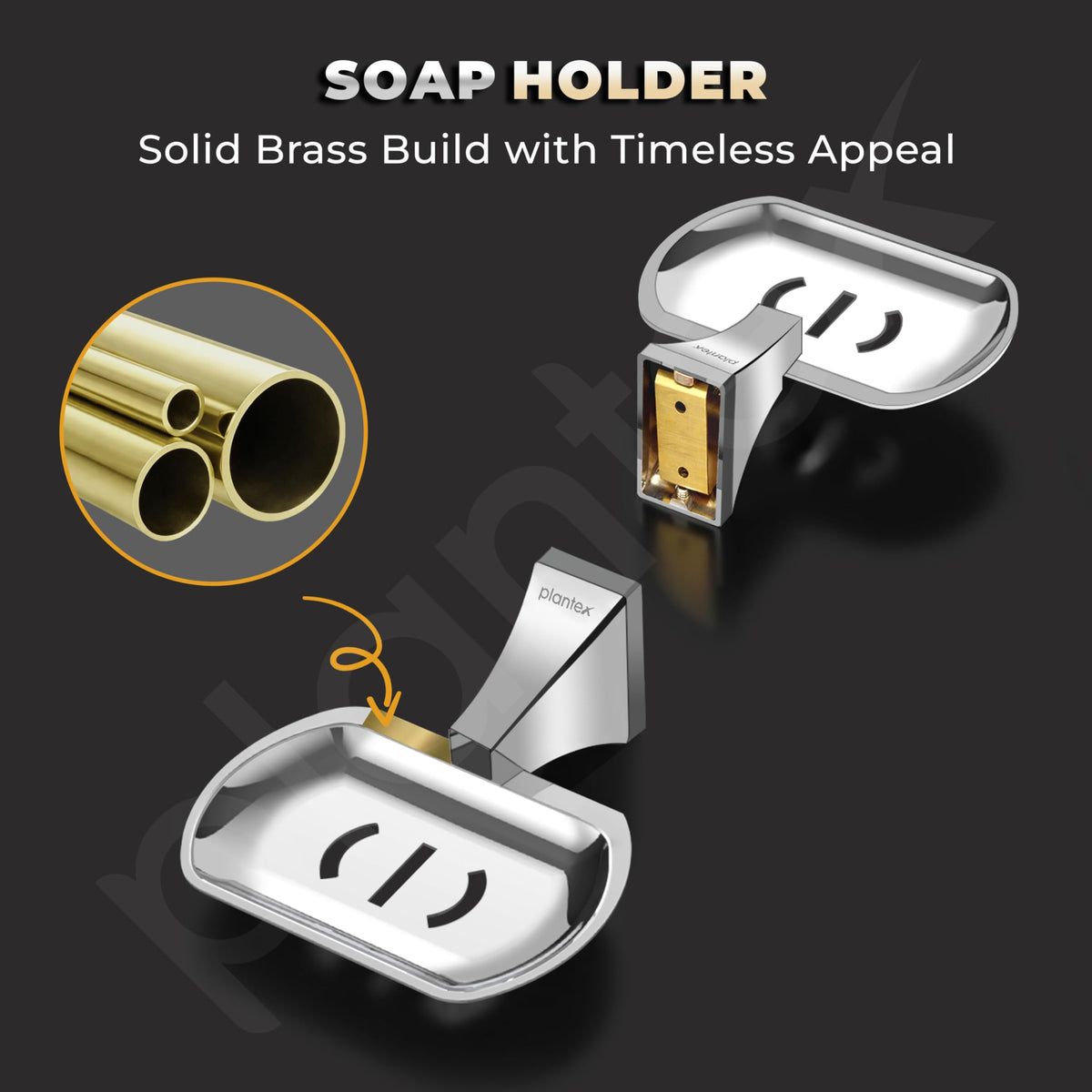 Plantex Soap Holder for Bathroom/Pure Brass Single Soap Dish/soap Stand/Soap Bar/Soap Case/Bathroom Accessories - Pack of 1 (APS-DL-03, Chrome)-6