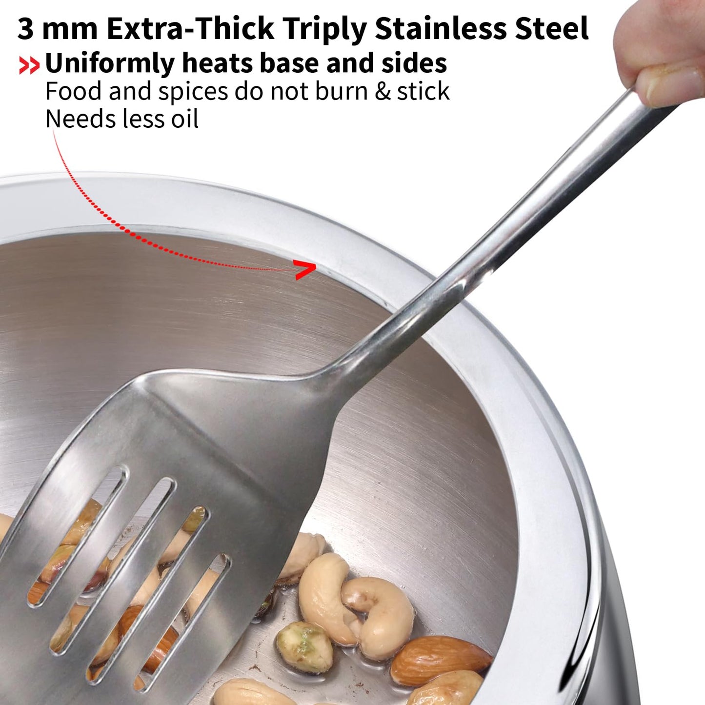 Hawkins 5 Litre Triply Contura Pressure Cooker, Triply Stainless Steel Induction & Contura shaped Cooker, Silver (SSTCO50)