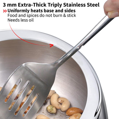 Hawkins 5 Litre Triply Contura Pressure Cooker, Triply Stainless Steel Induction & Contura shaped Cooker, Silver (SSTCO50)