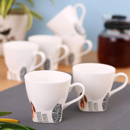 Clay Craft - Jazz Coffee Mugs Set, 6-pieces, 230ml, Vivid V306