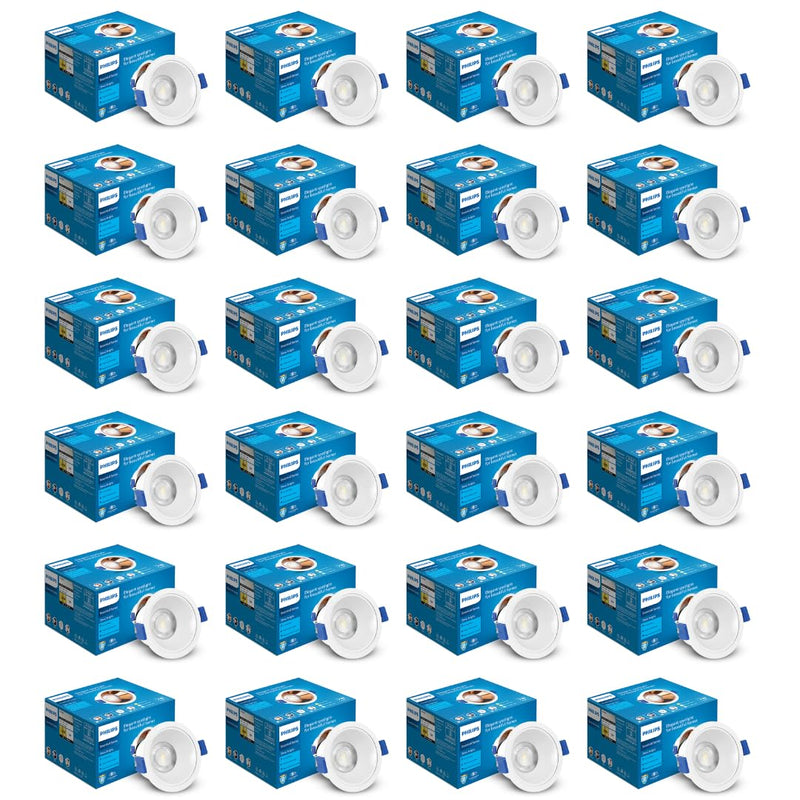 Philips 7 Watt White Reflector LED Ceiling COB Round Spot Light with Focused Beam (Pack of 24) (Cool Day Light, B0CXXC7HRW)