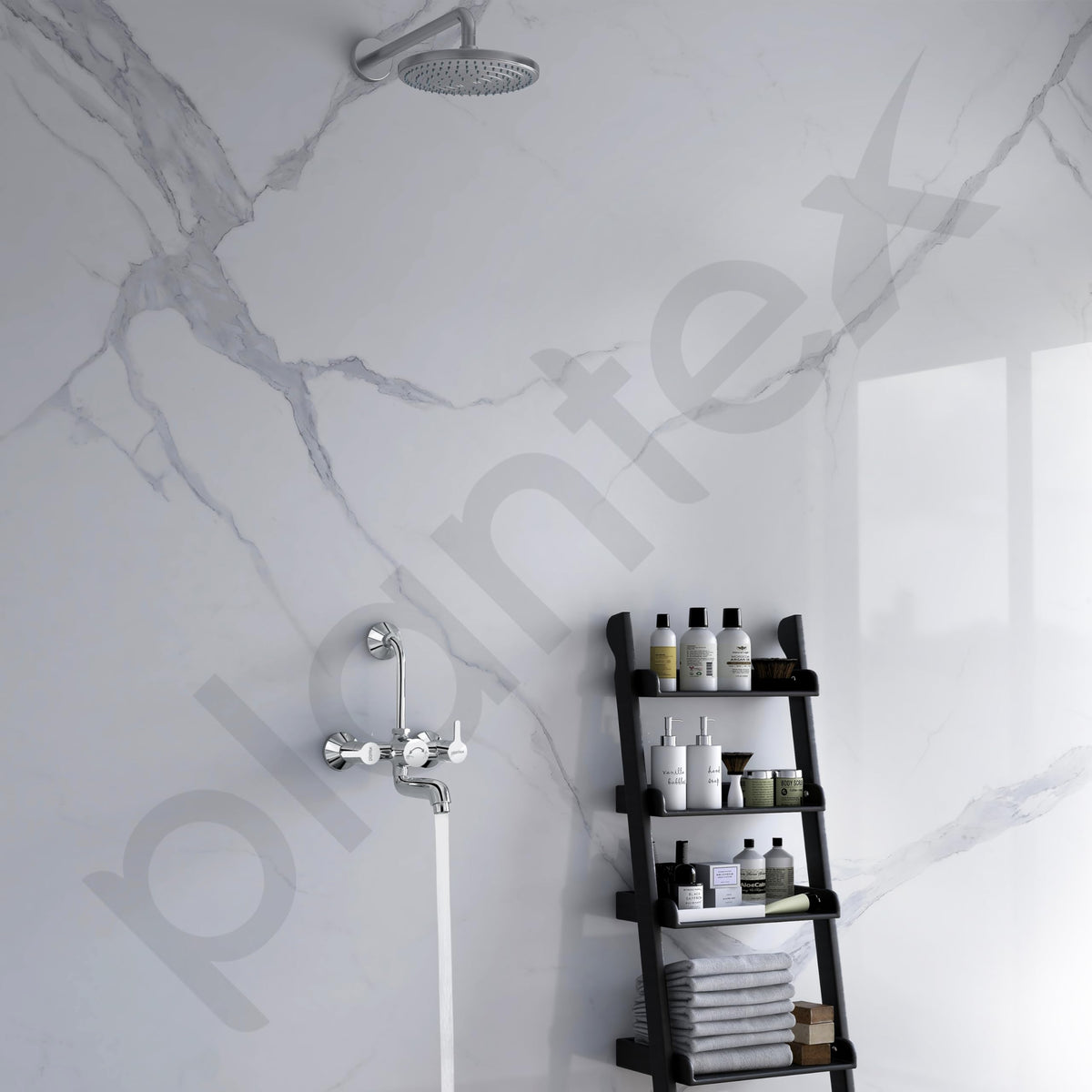 Plantex Pure Brass Wall Mixer for Bathroom 2 in 1 with L-Bend Provision for Overhead Shower/Mixer Tap for Bathroom with Water Saving Nozzle Aerator - 7 Year Warranty by Plantex (Ore-1420, Chrome)-2