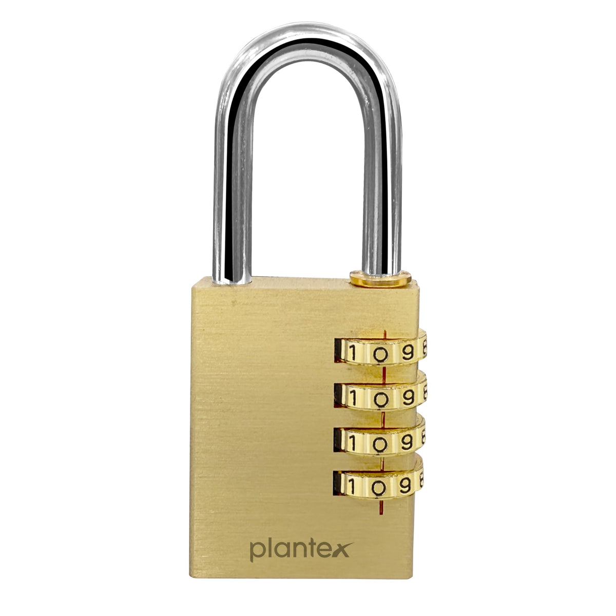 Plantex 4-Digit Code Combination Brass Lock/Number Lock/Portable Luggage Locks for Briefcase/Laptop Bags - Pack of 1 (Medium, Brass Antique)-1