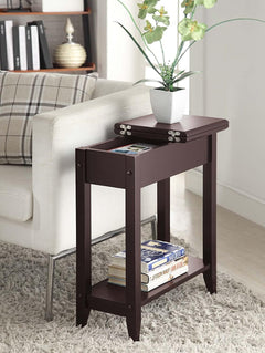 Sheesham Wood Nightstand | Bedside Table with Drawer & Open Shelf | Solid Wood Side Table (Mahogany)