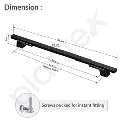 Plantex Cabinet Handle/288mm Handle for Cabinet/Door Pull-Push Handle for Home/Office/Hotel - Pack of 1 (Black)-3