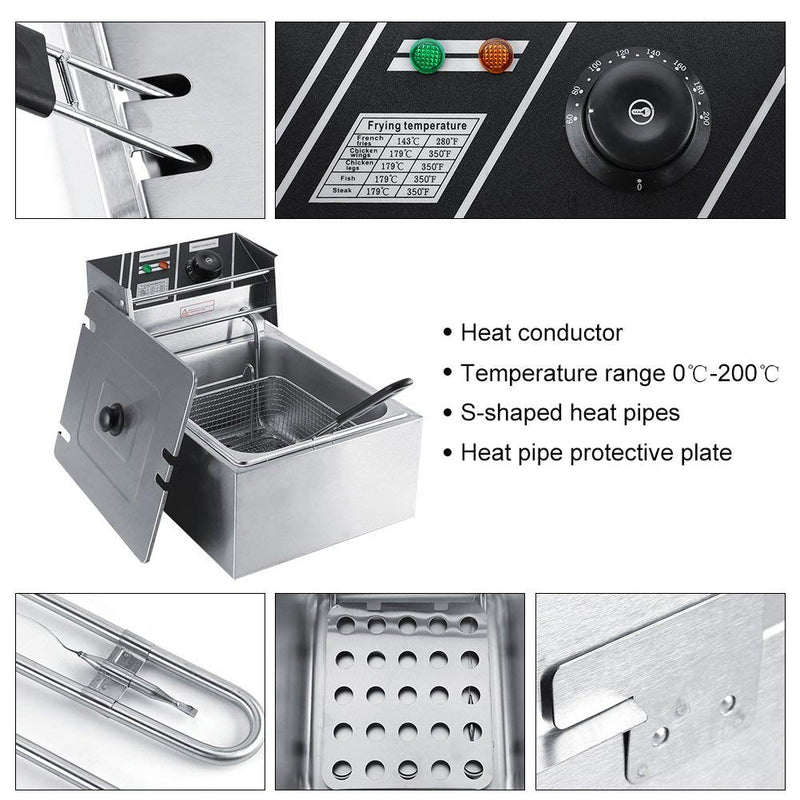FROTH & FLAVOR Deep Fat Fryer 6 Litre with Copper Heating Element