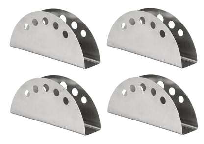 Dynore Stainless Steel Round Hole Shaped Napkin Holder/Tissue Holder- Set of 4