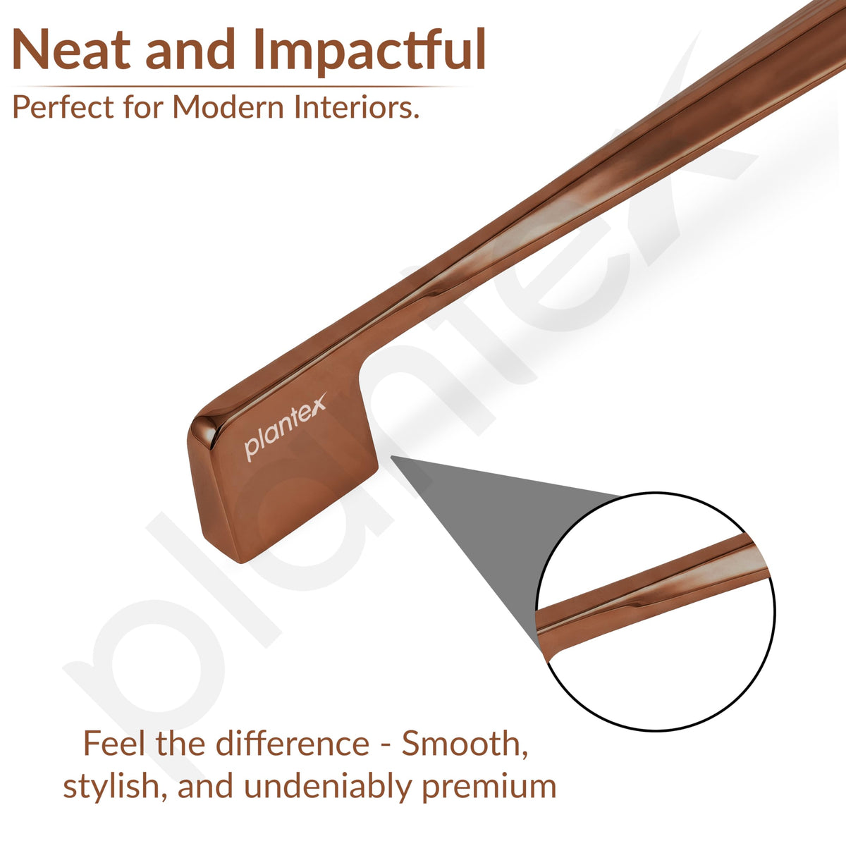 Plantex Cabinet Handle/160mm Handle for Drawer/Wardrobe/Kitchen Handle/Pull-Push Handle for Home/Office - Pack of 2 (Rose Gold) (Model APS-PH-104)-4