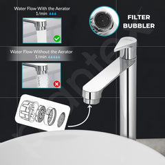 Plantex Pure Brass Pillar Tap for Wash Basin with Water Saving Nozzle/High Neck Wash Basin Tap/Pillar Cocke for Basin with 7 Year Warranty- (PAC-1804-Mirror Chrome)-6