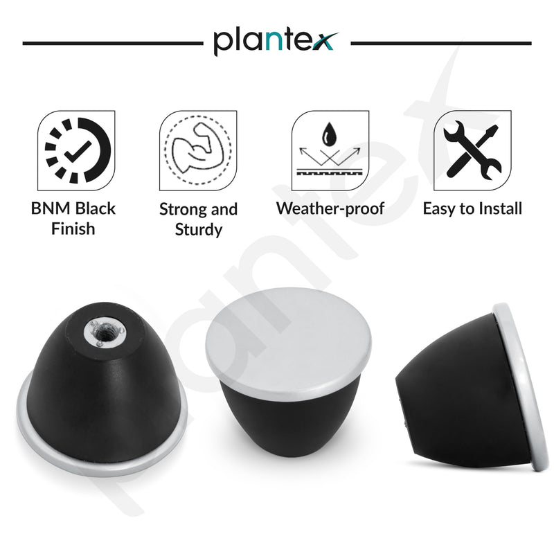 Plantex Heavy Duty Knob for Drawer/Cabinet/Pull and Push for Drawer Home/Office Pack of 4 (Black Nickel Matt)-4