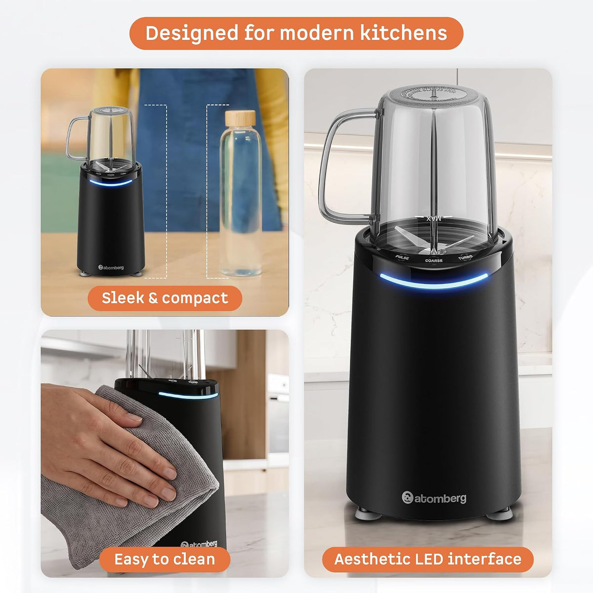 Atomberg New Launch Zephyr 4J Nutri Blender | Mixer-Grinder-Smoothie Maker