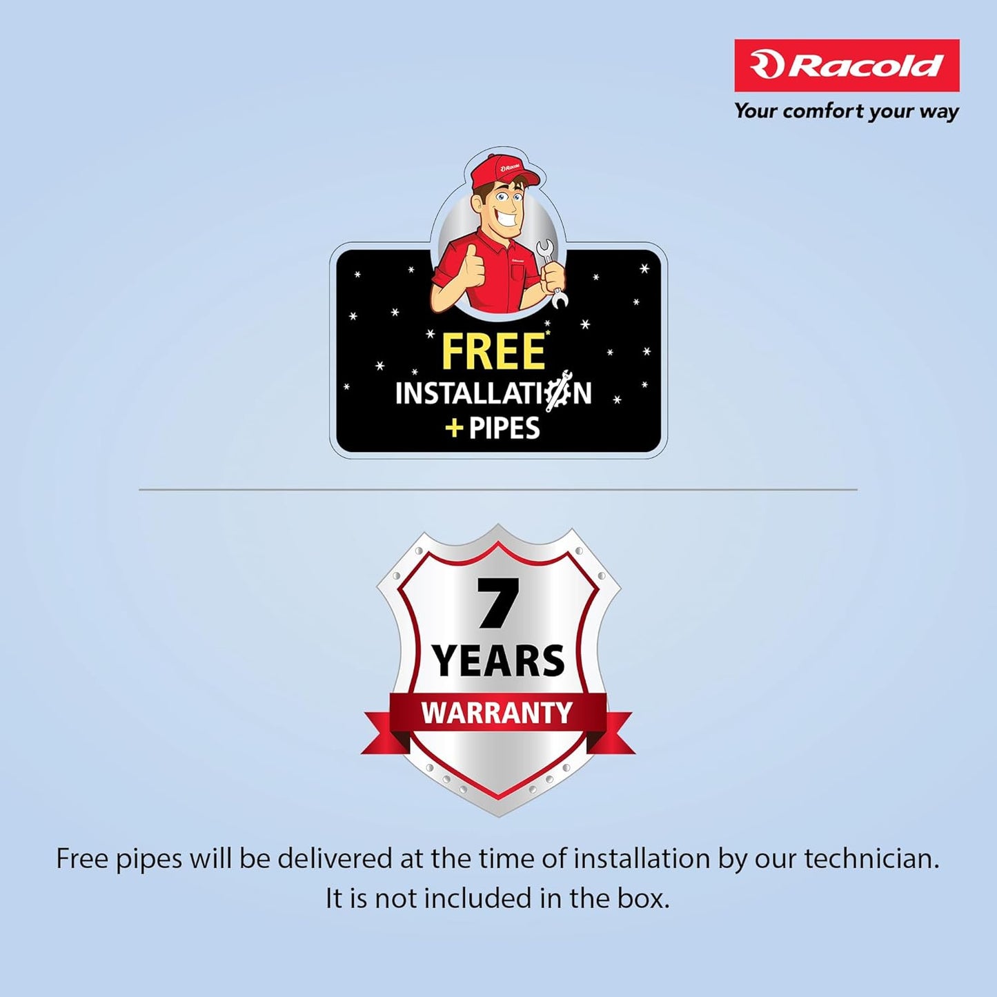 Racold Omnis Slim 15L Horizontal Energy Efficient Storage Water Heater (Geyser) With Free Standard Installation & Pipes |Italian Design| Shower Ready Indicator | Suitable For High Rise Buildings