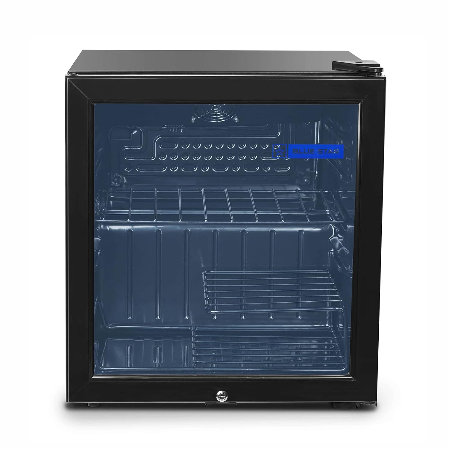Blue Star VC65D Automatic Single Door Visi Cooler (55 Ltrs, 3 Shelves, Black)