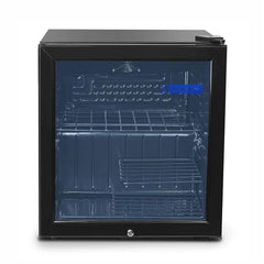 Blue Star VC65D Automatic Single Door Visi Cooler (55 Ltrs, 3 Shelves, Black)