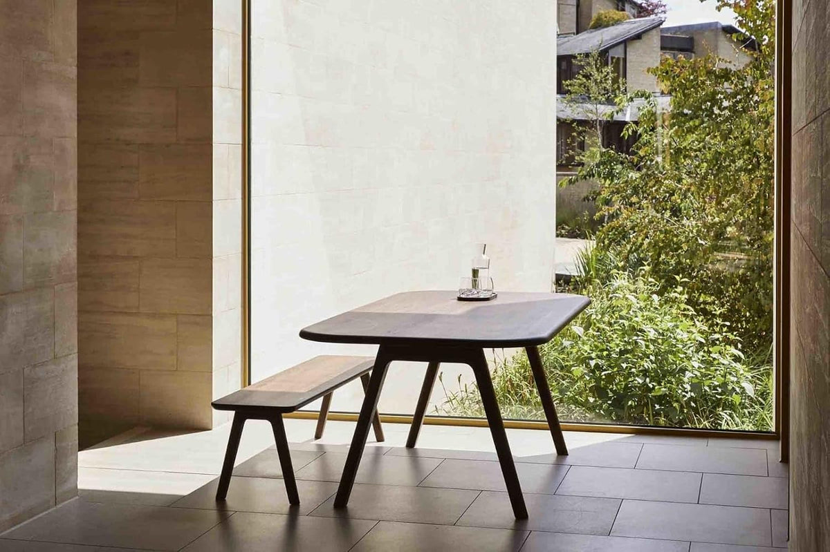 Living Room Benches | Wooden Upholstered Seating for Home and Office | Solid Wood Bench for Dining Table | Indo