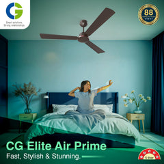 CG Elite Air Prime BLDC 1200 mm Ceiling Fan | 5 Star (Smoke Brown)-2