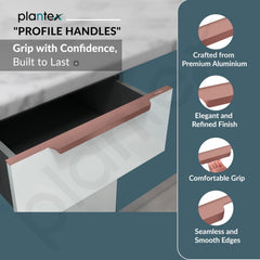 Plantex Profile Handle for Kitchen Cabinet/22 Inch Aluminium Drawer Profile Handle/Wardrobe Pull Handle for Home/Office/Hotel - Pack of 3 (Rose Gold) (Model APS-PF-1004)-4