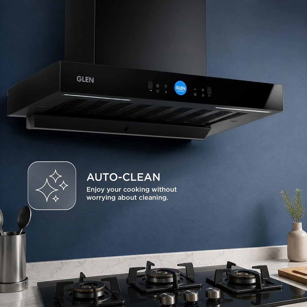 Glen 90CM Auto Clean Chimney with LCD Display, Heat Sensors and BLDC Motor INVERTER Technology 1600 m³/h (CH6052LCDDCAC90)-5