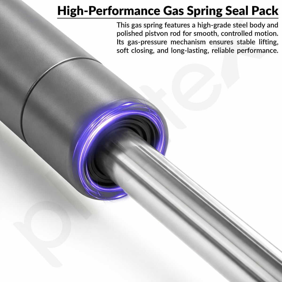 Plantex 17 Inch Hydraulic Gas Spring Stay Strut Pneumatic Lift Support with Cover/Cabinet Hinges Support/Capacity 100 KGS (1000 N) - Pair of 1 (2 Pcs) (Silver)-5