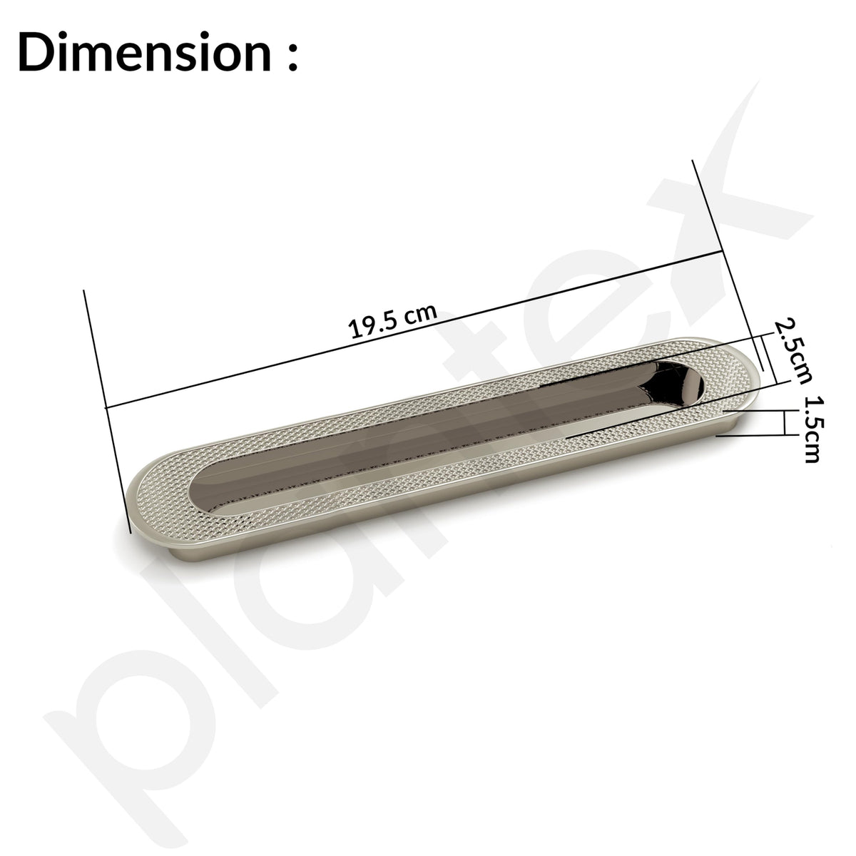 Plantex Sliding Door Handle/Concealed Handle for Sliding Door/160mm Concealed Handle for Wardrobe/Kitchen Cabinet - Pack of 1 (Satin) (Model APS-DTC-3770)-2