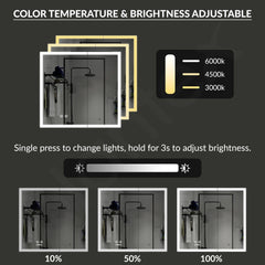 Plantex 304 Stainless Steel Bathroom Cabinet with Mirror/Bathroom Cabinet Storage/LED Mirror Cabinet for Wall/Bathroom Organiser Cabinet (19x19 Inch- Defogger/Chrome)-3