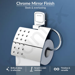 Plantex Toilet Paper Holder for Bathroom/304 Grade Stainless Steel Tissue Paper Roll Holder/Bathroom Accessories - Pack of 1 (Hexa, Chrome)-5