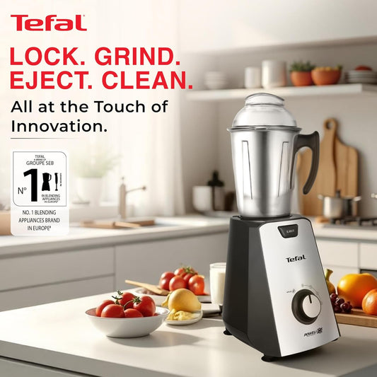 Tefal Grindforce Easyclean X Mixer Grinder | 800W Motor | PoweliX Blade Tech for Fast Grinding | Easy Clean Jars | Fruit Filter Blender Jar | 3-Year Product & 5-Year Motor Warranty