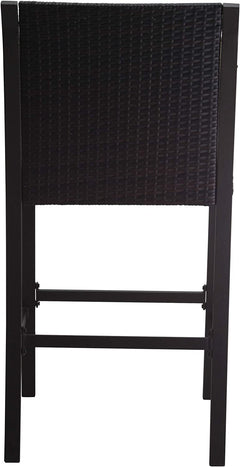 Gastone Outdoor Patio Bar Chair 2 Chairs For Balcony (Brown)