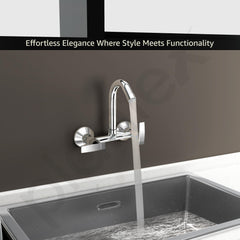 Plantex Sink Mixer Tap Hot and Cold/Mixer Tap for Kitchen Sink with Brass Spindle/Kitchen Sink Faucet with Wall Flange and Teflon Tape (Samar-Chrome)-6