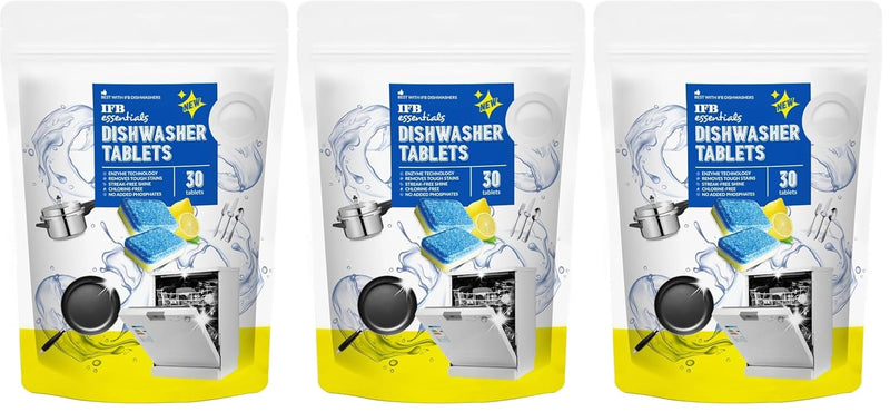 IFB Essentials Dishwasher Tablets, Yellow, Small 30 tablets (Pack of 3)