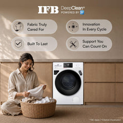 IFB 6.5 Kg 5 Star with 9 Swirl Wash, Steam Refresh, Eco Inverter Motor, DeepClean® Ai Powered Fully Automatic Front Load