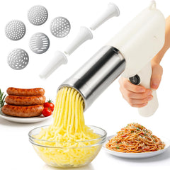 MALATA Pasta Maker Machine with 5 Extrusion Discs | Automatic Noodle Maker for Spaghetti, Ramen, Macaroni & Flat Pasta