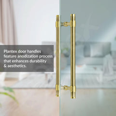 Plantex 12 Inch Main Door Handle/304 Grade Stainless Steel Handle for Door/Pull-Push Handle for Home/Office/3 Years Warranty Pack of 1 (APS-150, Brass Antique & PVD Gold)-4