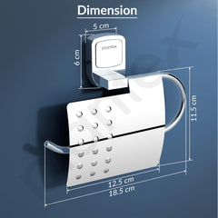 Plantex Toilet Paper Holder for Bathroom/304 Grade Stainless Steel Tissue Paper Roll Holder/Bathroom Accessories - Pack of 1 (Hexa, Chrome)-4
