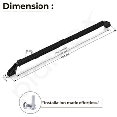 Plantex Aluminium Cabinet Handle/450mm Wardrobe Handle for Home/Cupboard Door Pull-Push Handles for Office - Pack of 1 (Black)-2