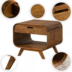 Marwar Solid Sheesham Wood Small coffee Table with Open Storage