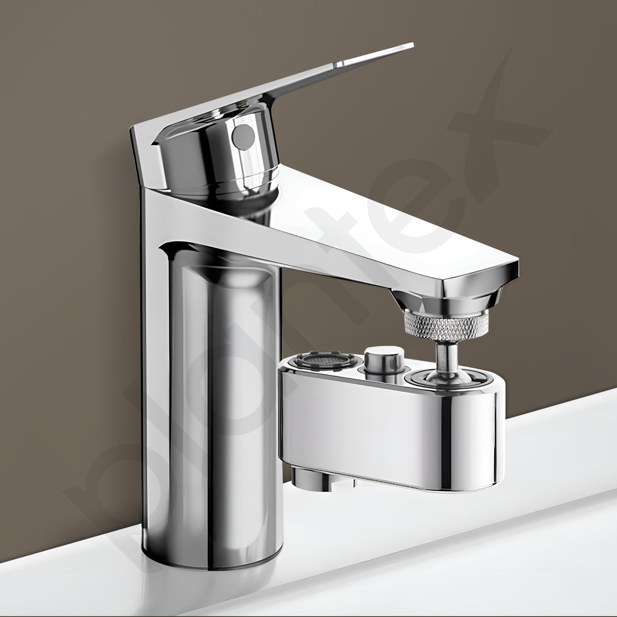 Plantex Brass Universal Rotation Splash Protector for Kitchen/2 Mode (Up Down Water Outlet) Tap extender for Kitchen sink-(H-143-Chrome)-5