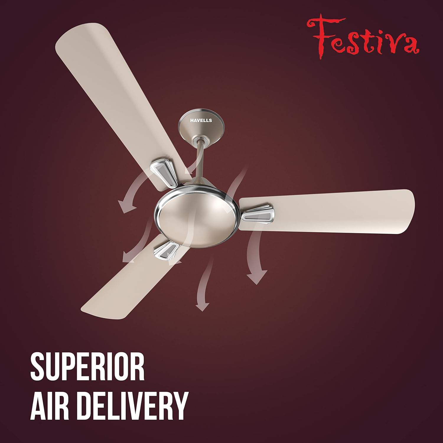 Havells Festiva 1200mm Dust Resistant Ceiling Fan (Gold Mist)