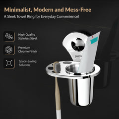 Plantex Royal Stainless Steel Tooth Brush Holder/Tumbler Holder/Toothbrush Holder for Bathroom/Bathroom Accessories- (Chrome)-3