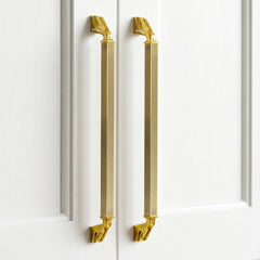 Plantex Aluminium Cabinet Handle/288mm Wardrobe Handle for Home/Cupboard Door Pull-Push Handles for Office - Pack of 2 (Brass Antique & Gold)-1