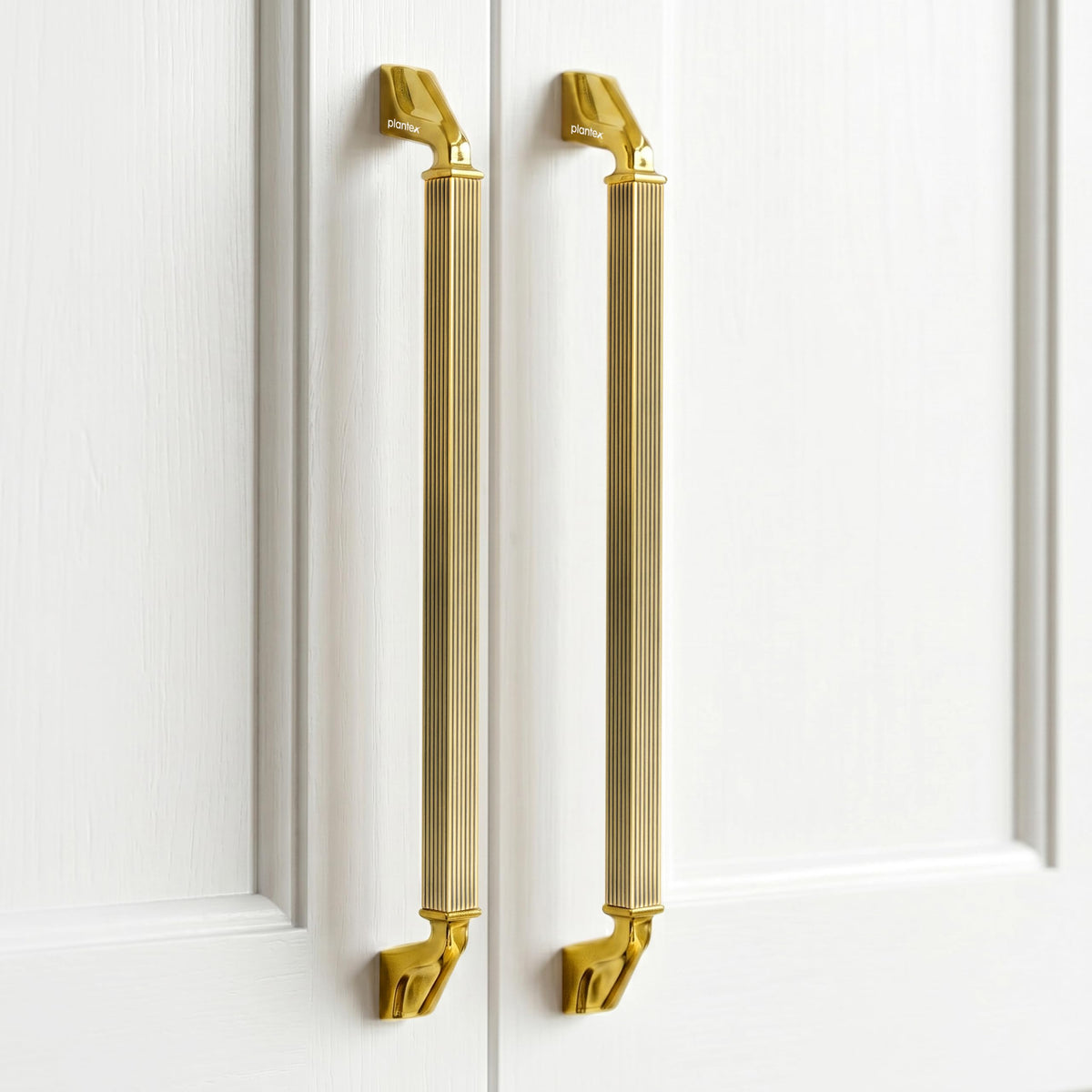 Plantex Aluminium Cabinet Handle/288mm Wardrobe Handle for Home/Cupboard Door Pull-Push Handles for Office - Pack of 2 (Brass Antique & Gold)