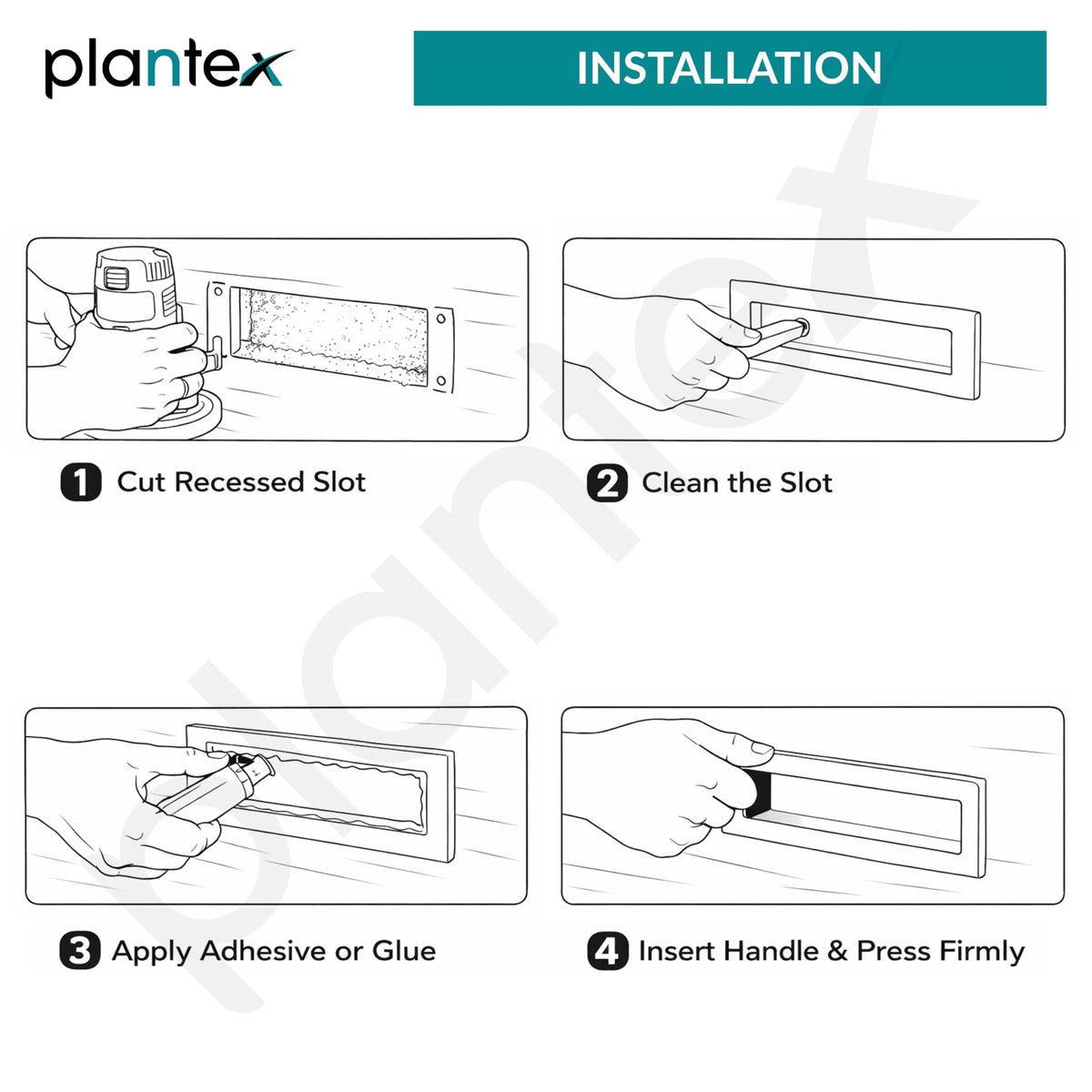 Plantex Sliding Door Handle/Concealed Handle for Sliding Door/96mm Concealed Handle for Wardrobe/Kitchen Cabinet - Pack of 4 (Rose Gold) (Model APS-DTC-3770)-6