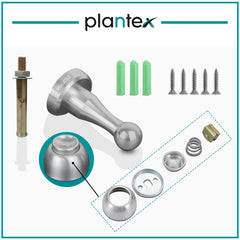 Plantex Stainless Steel 360 Degree 4 inch Door Magnetic Stopper for Home/Wall and Floor Mounted Soft-Catcher to Hold Wooden/Glass/PVC Door Stops - Pack of 2 (Matt Finish)-6