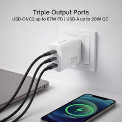 Philips DLP6331CW/94 Gen III Tech 67W Fast Charging Wall Charger (Alba White)