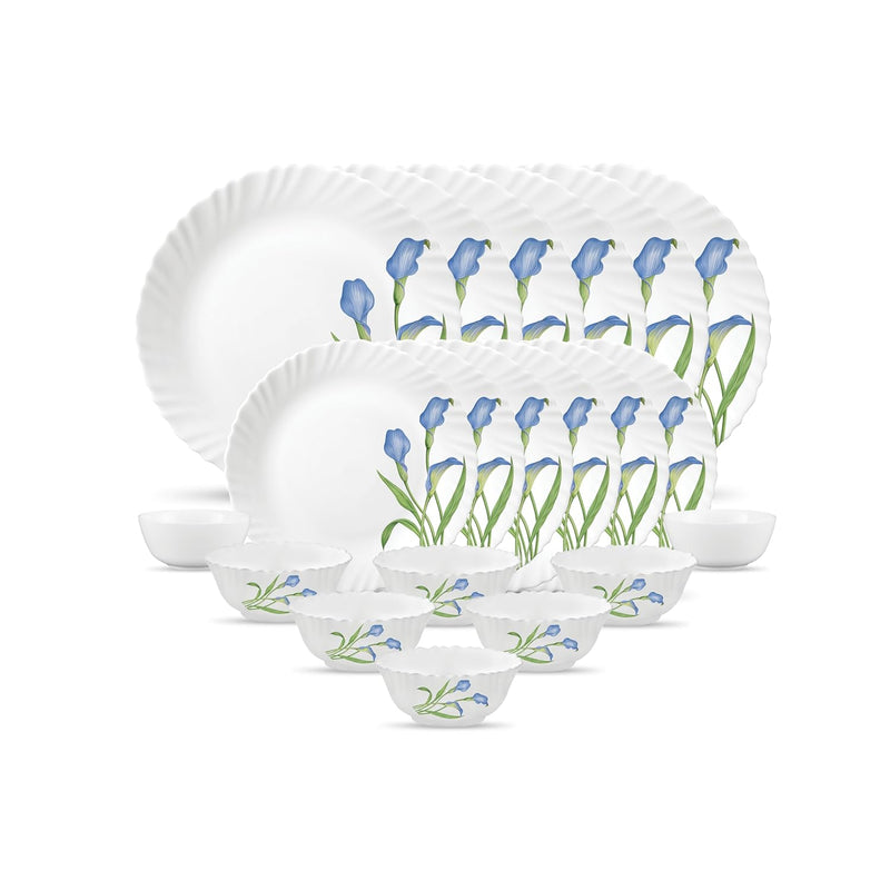 La Opala, Novo Collection, Opal Glass Dinner Set 20 pcs, Tender Trio, White